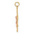 10K Gold  Two-Tone w/ Lace Trim Crucifix Charm