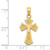 14K Gold  Reversible Passion Cross Pendant