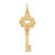 14K Gold  Polished Fancy Edge Key Charm