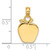 14K Gold  Polished Apple Charm