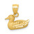 14K Gold  Diamond-cut Duck Pendant