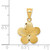 14K Gold  Diamond-cut Plumeria Pendant