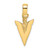 10K Gold  3-D Arrowhead Charm