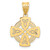 14K Gold  Laser Cut Celtic Cross Charm