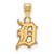 10K Gold  Gold MLB LogoArt Detroit Tigers Letter D Small Pendant