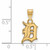 10K Gold  Gold MLB LogoArt Detroit Tigers Letter D Small Pendant