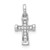 10K Gold  White Gold Small 1/20ct. Diamond Latin Cross Pendant