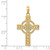 14K Gold  Diamond-cut Celtic Cross Pendant