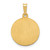 14K Gold  Polished and Satin St Peter Medal Hollow Pendant