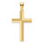 14K Gold  Polished Beaded Cross Pendant