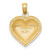 14K Gold  Polished Domed Heart Pendant