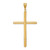 14K Gold  Polished Tube Cross Pendant