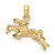 14K Gold  Jockey on Jumping Horse Charm