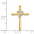 14K Gold  .02ct. Diamond Heart Cross Chain Slide