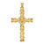 14K Gold  Polished Solid Fancy Design Cross Pendant