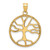 14K Gold  Tree of Life in Round Frame Pendant