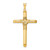 14K Gold  Polished w/Center Wrap Tube Cross Pendant