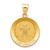 14K Gold  Confirmation Medal Hollow Round Pendant