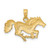 14K Gold  Running Horse Charm