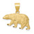 14K Gold  Diamond-cut Bear Pendant