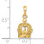 14K Gold  3-D Polished Crown Charm