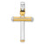 Leslie's 14K Gold  Two-tone Polished Cross Pendant