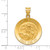 14K Gold  Saint Michael Medal Hollow Pendant