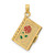 14K Gold  Enameled 3D Moveable LOVE Flower Book Pendant