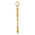 14K Gold  3-D Polished Tennis Racquet Charm