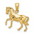 14K Gold  3-D Horse Charm