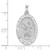 14K Gold  White Gold Polished Oval Solid Saint Christopher Medal Pendant