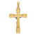 14K Gold  Polished Two-tone Crucifix Pendant