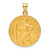 14K Gold  Polished and Satin Solid St. Christopher Medal