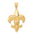 14K Gold  Large Fleur-De-Lis Pendant