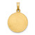 14k Polished and Satin St Francis of Assisi Medal Hollow Pendant