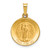 14k Polished and Satin St Raphael Medal Hollow Pendant