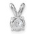 14kw 1/2ct. 5.0mm Round D E F Pure Light Moissanite Solitaire Pendant