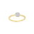 Cushion Stackable Ring 14K Yellow Gold Plated Sterling Silver