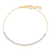 Diamond Line Bolo Bracelet 14K Yellow Gold Plated Sterling Silver