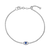 Evil Eye Bolo Bracelet Rhodium Plated Sterling Silver