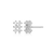Grid Stud Earrings Rhodium Plated Sterling Silver