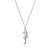 Seahorse Pendant Necklace Rhodium Plated Sterling Silver