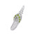 Sandal with Peridot Stones Charm in Gold by Rembrant
