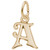Curly Initial a Accent Charm in Gold by Rembrant