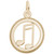 Music Note Disc Charm in Gold by Rembrant