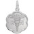 Rn Caduceus Scalloped Disc Charm in Gold by Rembrant
