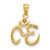 14KT Gold  Gold Polished Om Symbol Pendant K5437