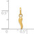 14KT Gold  3D Italian Horn Charm XCH117