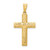 14KT Gold  Reversible Textured/Polished Cross Pendant K4318