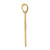 14KT Gold  Florentine Satin Cross Pendant XR110